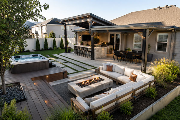 Cozy suburban backyard retreat
